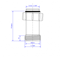 McAlpine V33S short Domestic Appliance tee 1.1/2"