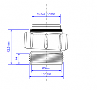 McAlpine 75mm Water Seal Straight Through S Trap with 1.25" Multifit Outlet and Cleaning Eye - X10