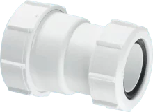 McAlpine Straight White Waste Pipe Connector 40mm x 40mm - 1.5" - T28M