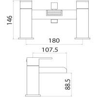 Scudo Muro Black High Riser Basin Mono Tap