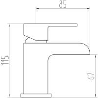 Scudo Forme Mono Basin Mixer Tap With Push Waste