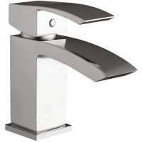 Scudo Descent Mono Basin Mixer Tap with Push Waste