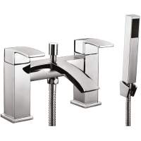 Scudo Descent Bath Shower Mixer Tap with Shower Kit and Wall Bracket