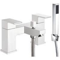 Scudo Lanza Chrome Bath Shower Mixer Tap with Shower Kit and Wall Bracket