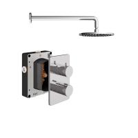 Abacus Shower Pack 1 Round Fixed Shower Arm And Head - Chrome