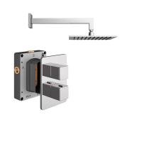 Abacus Shower Pack 1 Square Fixed Shower Arm And Head - Chrome
