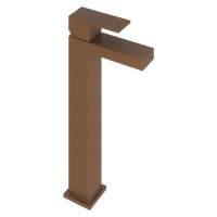 Abacus Plan Tall Mono Basin Mixer Tap - Brushed Bronze