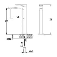 Abacus Logic Mini Mono Basin Mixer - Chrome