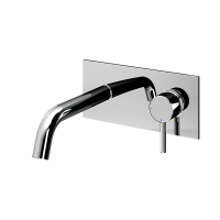 Abacus Iso Wall Mounted Basin Mixer - Chrome