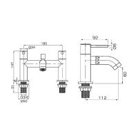 Abacus Iso Pro Freestanding Bath Shower Mixer - Matt Black