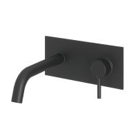 Abacus Iso Wall Mounted Basin Mixer - Black