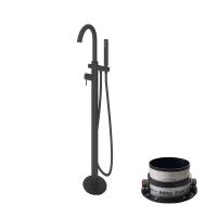 Abacus Iso Freestanding Bath Shower Mixer Tap - Black