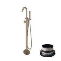 Abacus Iso Freestanding Bath Shower Mixer Tap - Brushed Nickel