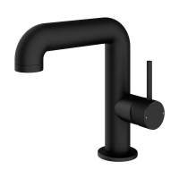 Abacus Iso Pro Side Lever Mono Basin Mixer - Matt Black