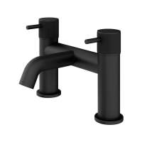 Abacus Iso Pro Deck Mounted Bath Filler - Matt Black