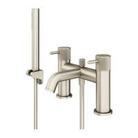Abacus Iso Pro Deck Mounted Bath Shower Mixer - Brushed Nickel