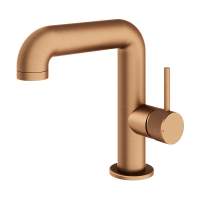 Abacus Iso Pro Side Lever Mono Basin Mixer - Brushed Bronze