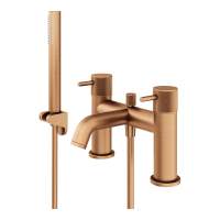 Abacus Iso Pro Deck Mounted Bath Shower Mixer Tap - Brushed Bronze