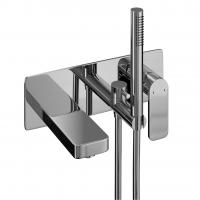 Abacus Edge Wall Mounted Bath Shower Mixer - Chrome