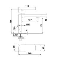 Abacus Iso Mono Basin Mixer - Brushed Nickel