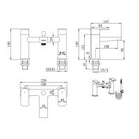 Abacus Iso Pro Freestanding Bath Shower Mixer - Matt Anthracite