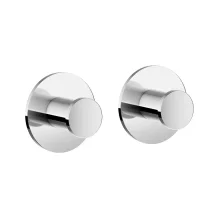 Smedbo Dot Chrome Pair of Towel Hooks