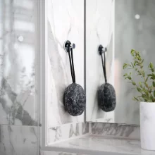 Smedbo Dot Matt Black Pair of Towel Hooks