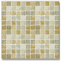 Abacus Travertine Marble Small Mosaic Mixed Colour 30 x 30cm Box of 5