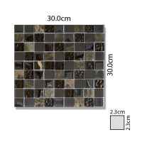 Abacus Direct Mixed Brown Square Large Mosaic Tile - 300 x 300mm Box of 11 Sheets