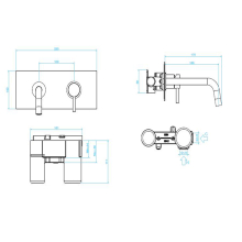 Sagittarius Eclipse 3 Hole Bath Filler Tap - CLEARANCE