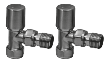 Scudo Gun Metal Angled Radiator Valves