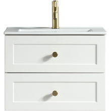 Tailored Bakewell 600mm Silk White Wall Hung Vanity Drawer Unit