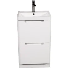 Tailored Monza 500mm White Gloss Vanity Unit with Ceramic Basin