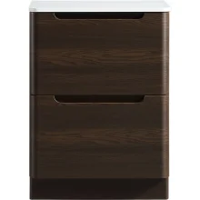 Tailored Monza 600mm Espresso Oak Vanity Drawer Unit with Countertop