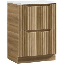 Tailored Monza 600mm Espresso Oak Vanity Drawer Unit with Countertop