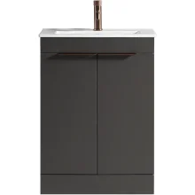 Lancia Bella 800mm Matt Grey Floor Standing Vanity Unit