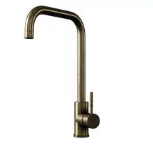 Top-Fix Vito Square Neck Antique Brass Kitchen Mixer Tap
