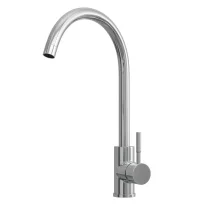 Top-Fix Vito Swan Neck  Polished Chrome Kitchen Mixer Tap