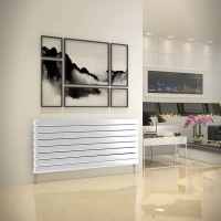 DQ Cove Mirror 1800 x 382 Vertical Radiator White