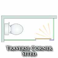 RapidFit MFC - Complete Traverse Corner Sited Toilet Cubicle