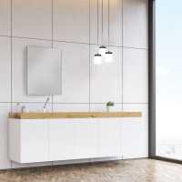 Gloss White Bathroom Mirror - 600mm