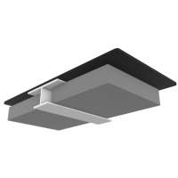 Ceiling Mid Joining Strip - One Piece - Silver - MultiPanel Ceiling Panel Profile Trim