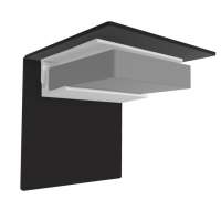 Square End Cap - Two Piece - White -  MultiPanel Ceiling Panel Profile Trim