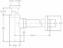 Villeroy & Boch White Alpin Closable Basin Waste - CLEARANCE 