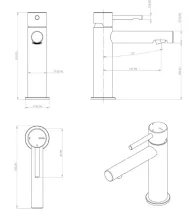 Francis Pegler Lamina Chrome Mono Basin Mixer Inc Click Waste - CLEARANCE