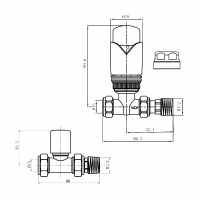 Scudo Gun Metal Straight Towel Rail Valves