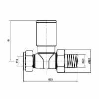 Abacus Thermostatic Straight Radiator Valve Pack - Chrome