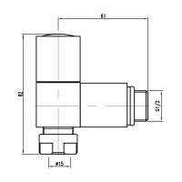 Straight Crosshead Radiator Valves - Chrome