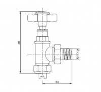 DQ Essential Manual Angled Chrome Radiator Valves