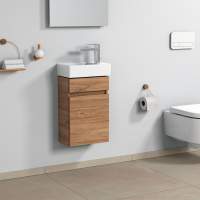 Villeroy & Boch Avento 340 RH Door Cloakroom Vanity Unit With RH Basin - Stone Oak